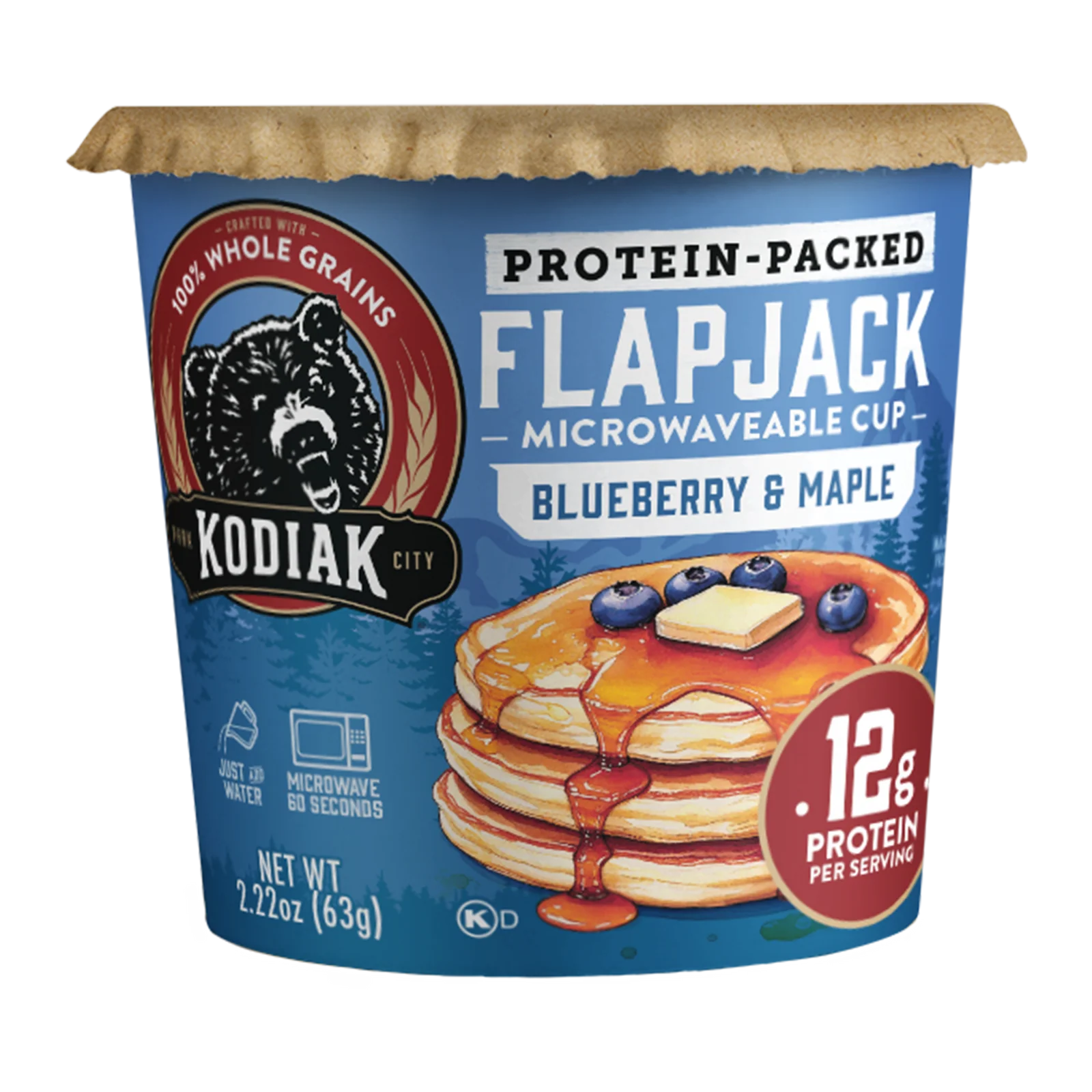 Kodiak Cakes Pancake On the Go, Blueberry and Maple, 2.16 Ounce (Pack of 12)